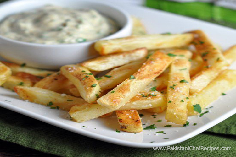 Garlic Skinny Fries Recipe by Chef Gulzar Hussain