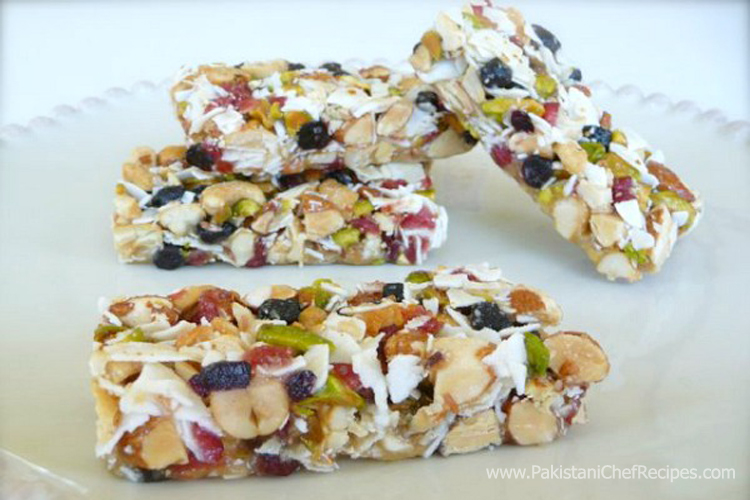 Fruit and Nut Bars Recipe by Rida Aftab