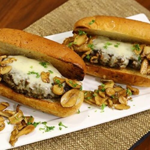 Mushroom Swiss Burger Recipe by Abida Baloch