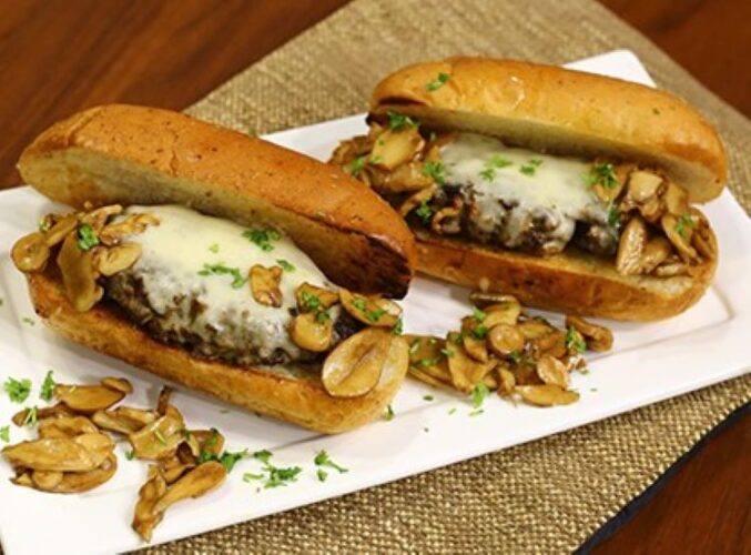 Mushroom Swiss Burger Recipe by Abida Baloch