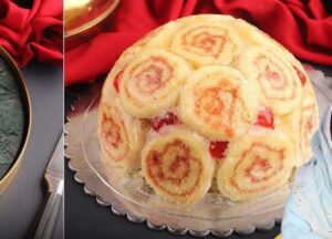 Swiss Roll Ice Cream Cake Recipe by Shireen Anwar